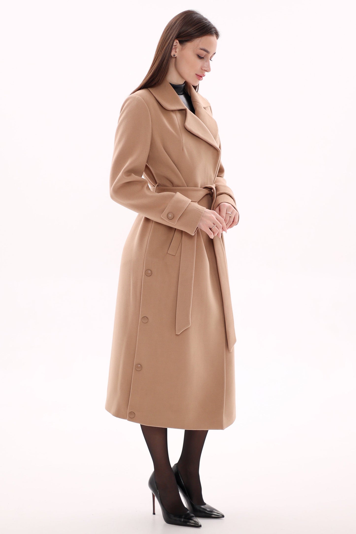 Camille Cashmere Blend Coat Camel Coat