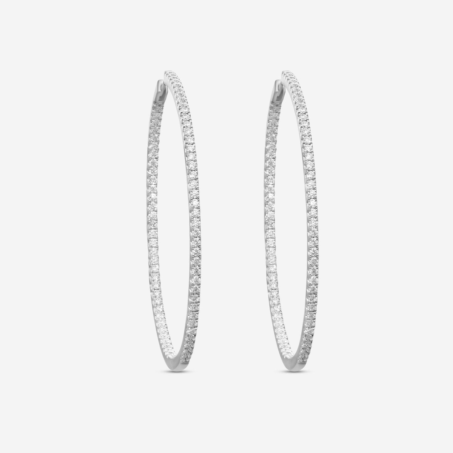 Memoire - Oval Hoops 1.50ctw approx. 35x42mm - CHHO127-18KW