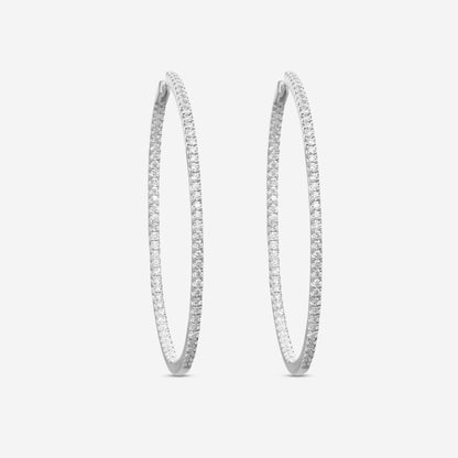 Memoire - Oval Hoops 1.50ctw approx. 35x42mm - CHHO127-18KW