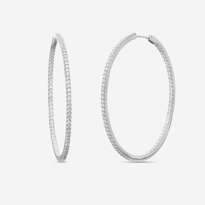 Memoire - Oval Hoops 1.50ctw approx. 35x42mm - CHHO127-18KW