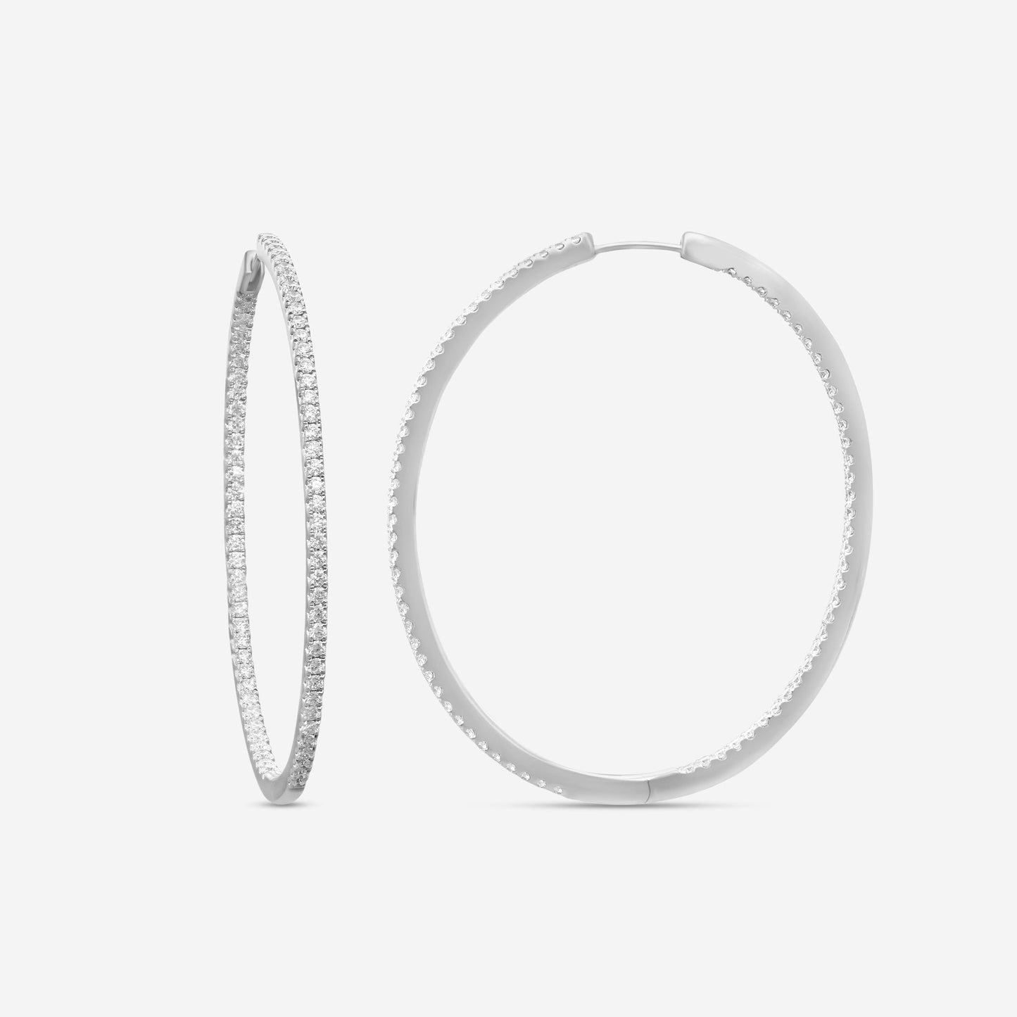 Memoire - Oval Hoops 1.50ctw approx. 35x42mm - CHHO127-18KW