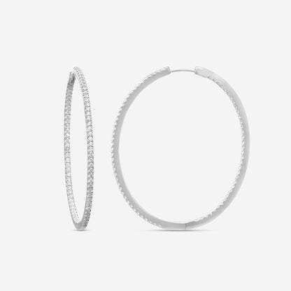 Memoire - Oval Hoops 1.50ctw approx. 35x42mm - CHHO127-18KW