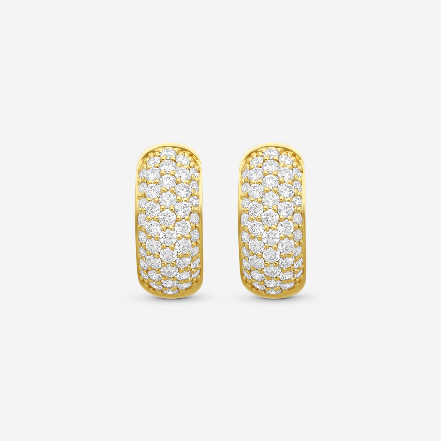 Memoire - Pave Huggies .79 ctw 18K Yellow Gold - CHHO378-18KY