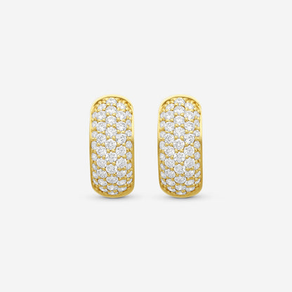 Memoire - Pave Huggies .79 ctw 18K Yellow Gold - CHHO378-18KY