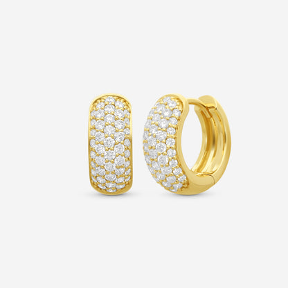 Memoire - Pave Huggies .79 ctw 18K Yellow Gold - CHHO378-18KY