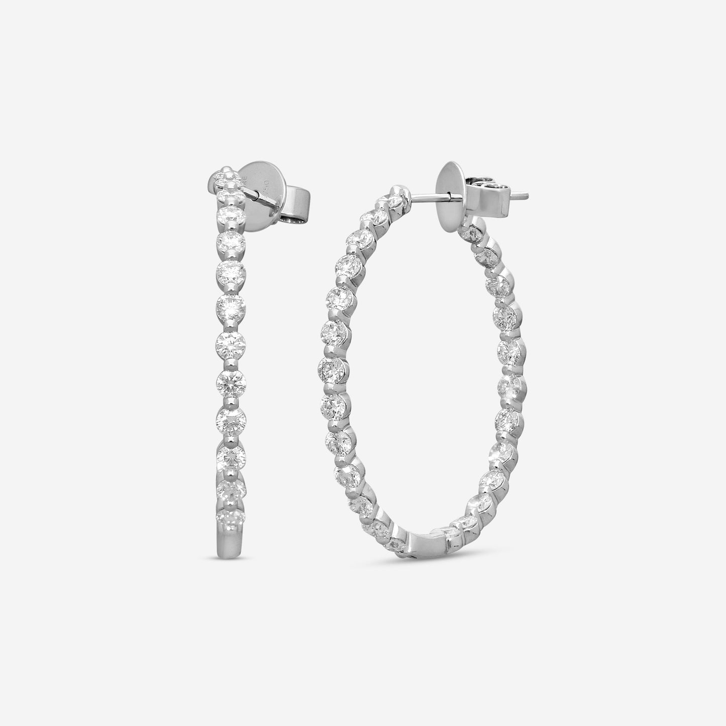 Memoire - Aura Diamond Hoops 3ctw approx. - CHHO460-18KW