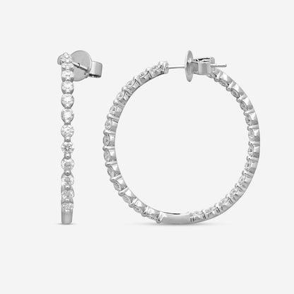Memoire - Aura Diamond Hoops 3ctw approx. - CHHO460-18KW