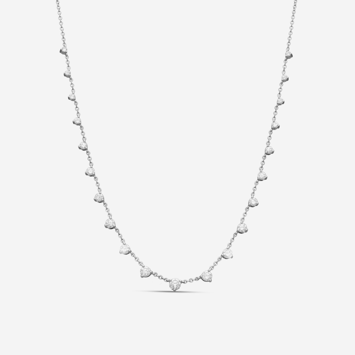 MEMOIRE - 18K WG Essentials 21-Stone Necklace  (Approx.4.14gr./ DIA: 1.14ct.twd.) - CNDD207-WG
SIZE / L:18"