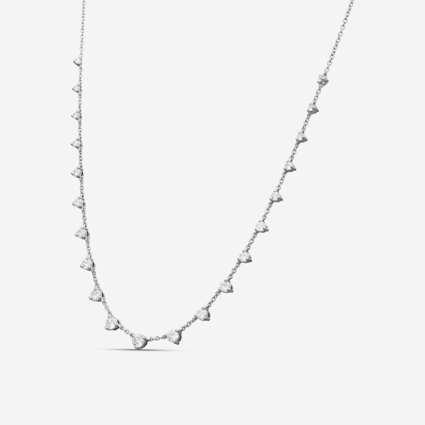 MEMOIRE - 18K WG Essentials 21-Stone Necklace  (Approx.4.14gr./ DIA: 1.14ct.twd.) - CNDD207-WG
SIZE / L:18"