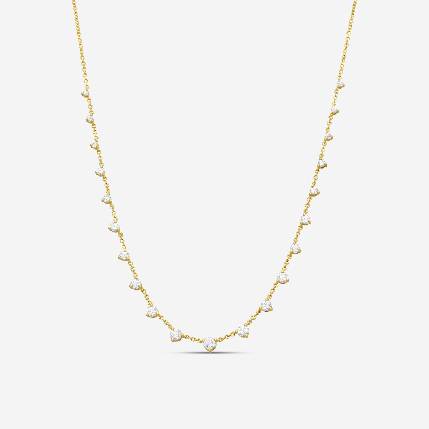 MEMOIRE - 18K YG Essentials 21-Stone Necklace  (Approx.4.14gr./ DIA: 1.14ct.twd.) - CNDD207-YG
SIZE / L:18"