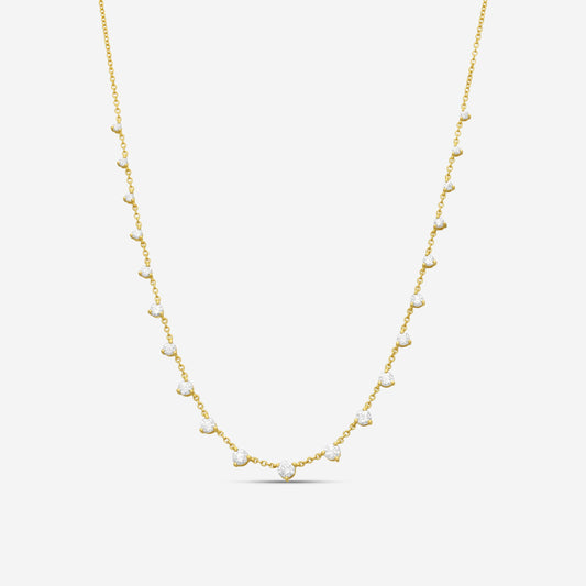 MEMOIRE - 18K YG Essentials 21-Stone Necklace  (Approx.4.14gr./ DIA: 1.14ct.twd.) - CNDD207-YG
SIZE / L:18"