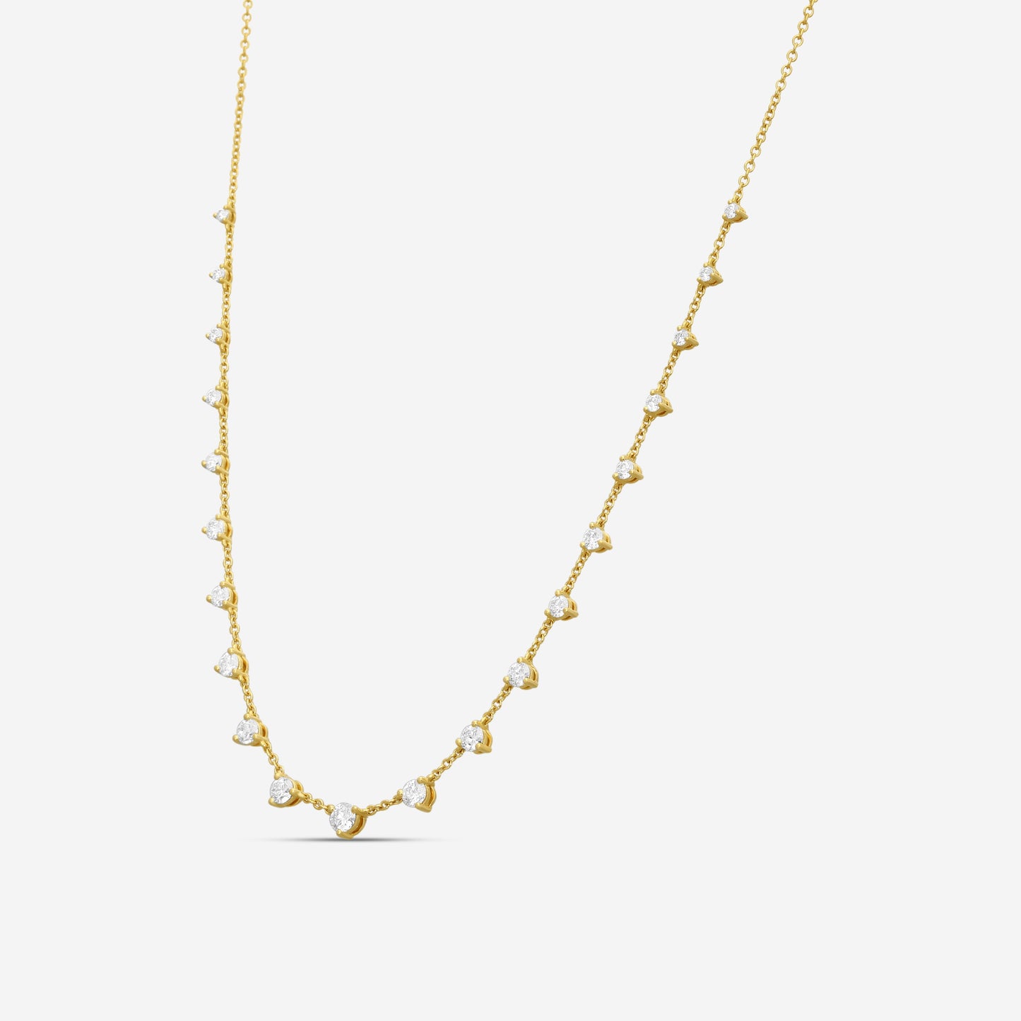 MEMOIRE - 18K YG Essentials 21-Stone Necklace  (Approx.4.14gr./ DIA: 1.14ct.twd.) - CNDD207-YG
SIZE / L:18"