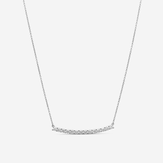 MEMOIRE - 18K WG Diamond Bar Necklace  (Approx.3.3gr./ DIA: 1.0ct.twd.) - CNUB232-WG
SIZE / L:18"