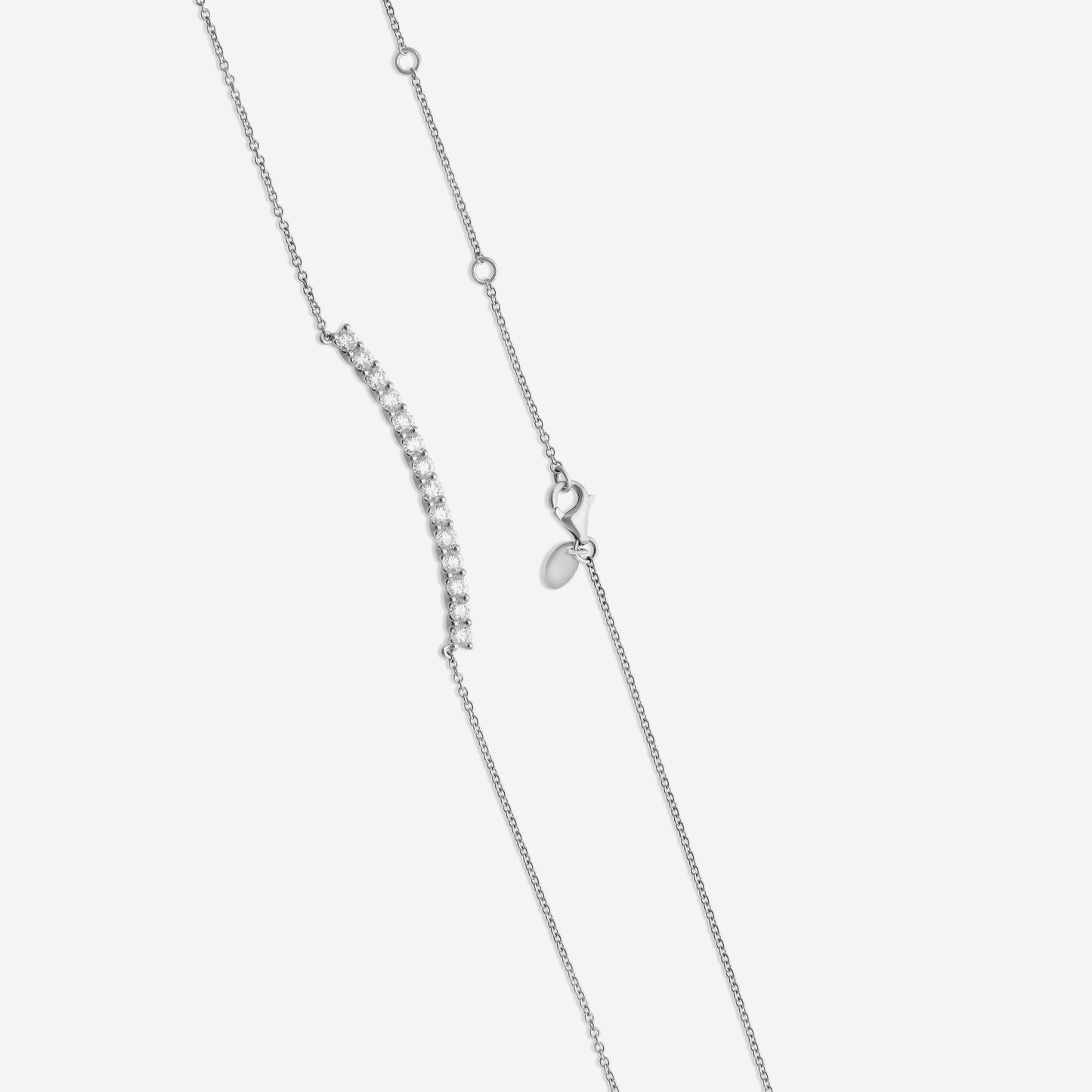 MEMOIRE - 18K WG Diamond Bar Necklace  (Approx.3.3gr./ DIA: 1.0ct.twd.) - CNUB232-WG
SIZE / L:18"