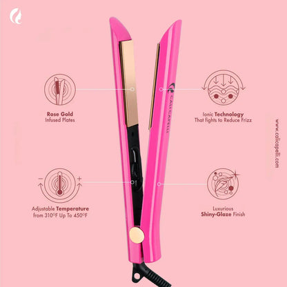 Pro-Series 1″ Titanium Hair Straightener Pink