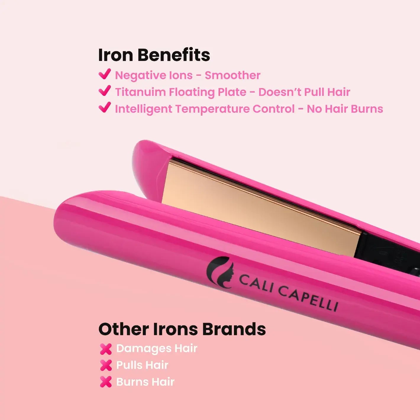 Pro-Series 1″ Titanium Hair Straightener Pink