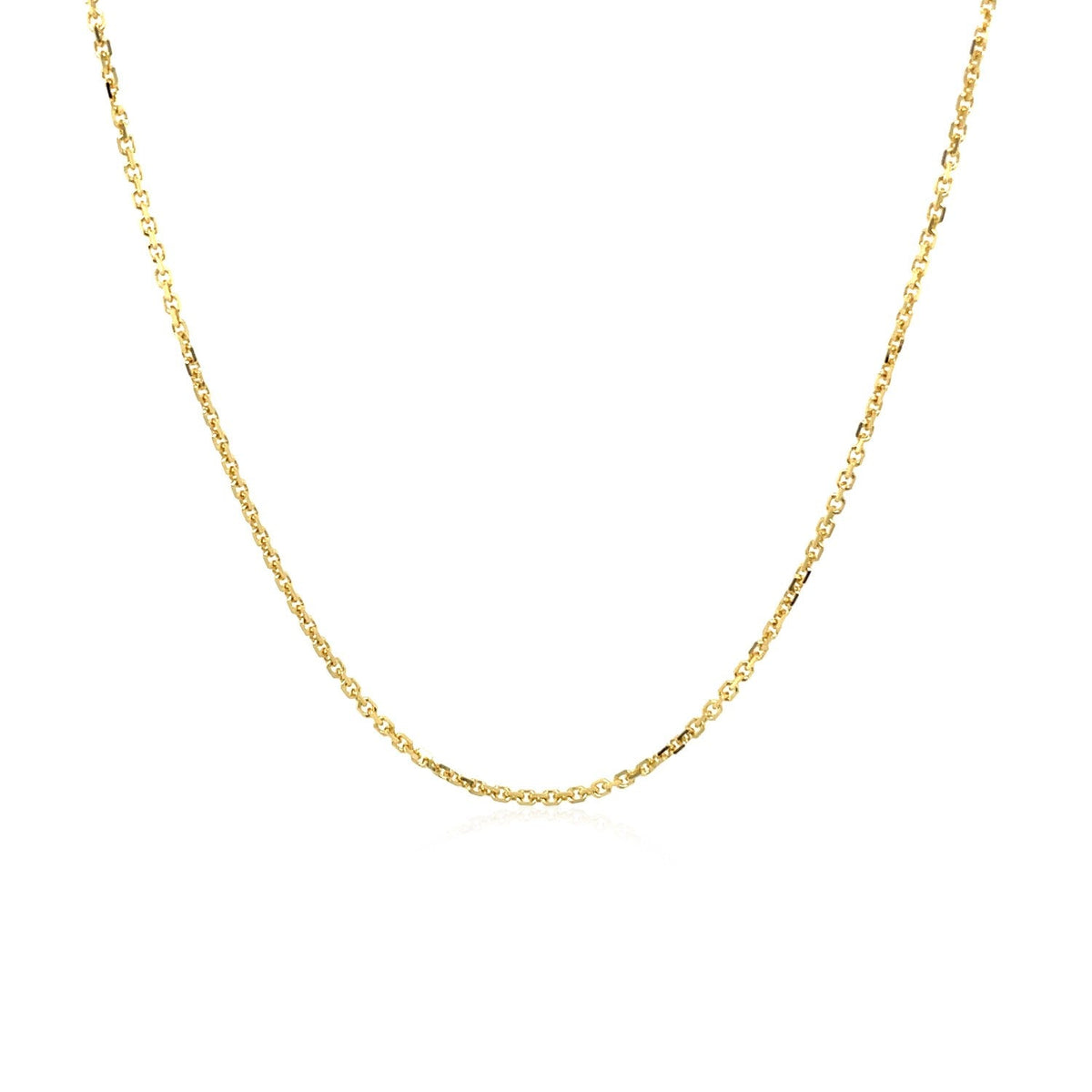 10K Yellow Gold Heart Dangle Adjustable Cable Chain