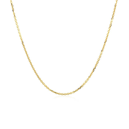 10K Yellow Gold Heart Dangle Adjustable Cable Chain