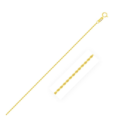 Yellow Gold Diamond Cut Rope Chain