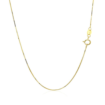 Yellow Gold Box Chain Necklace