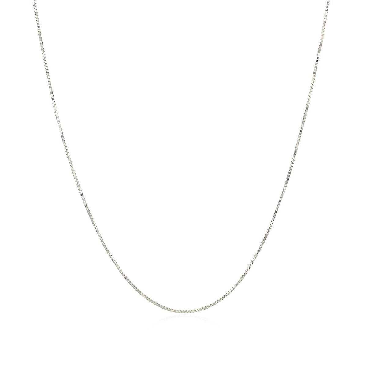 10K White Gold Box Chain