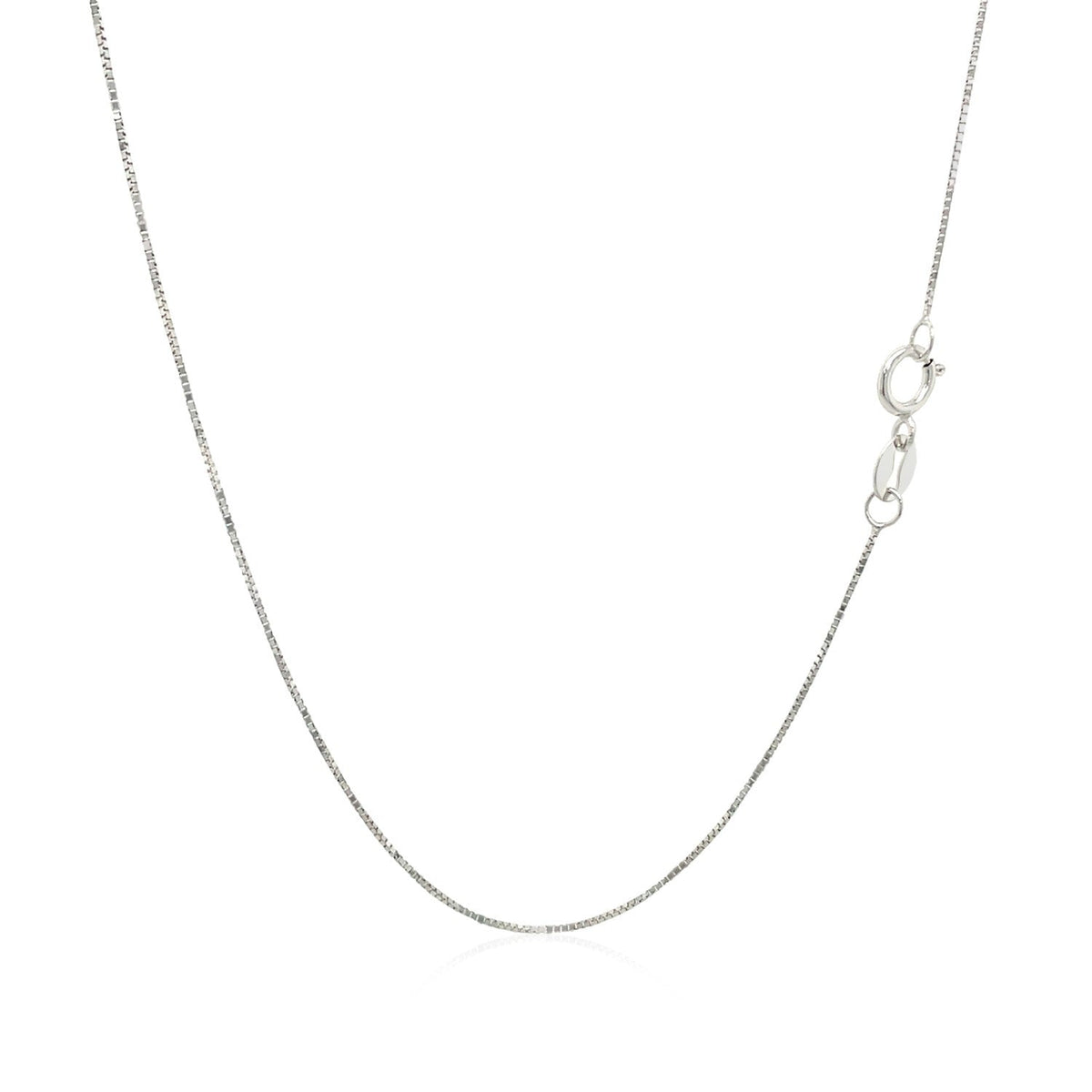 10K White Gold Box Chain