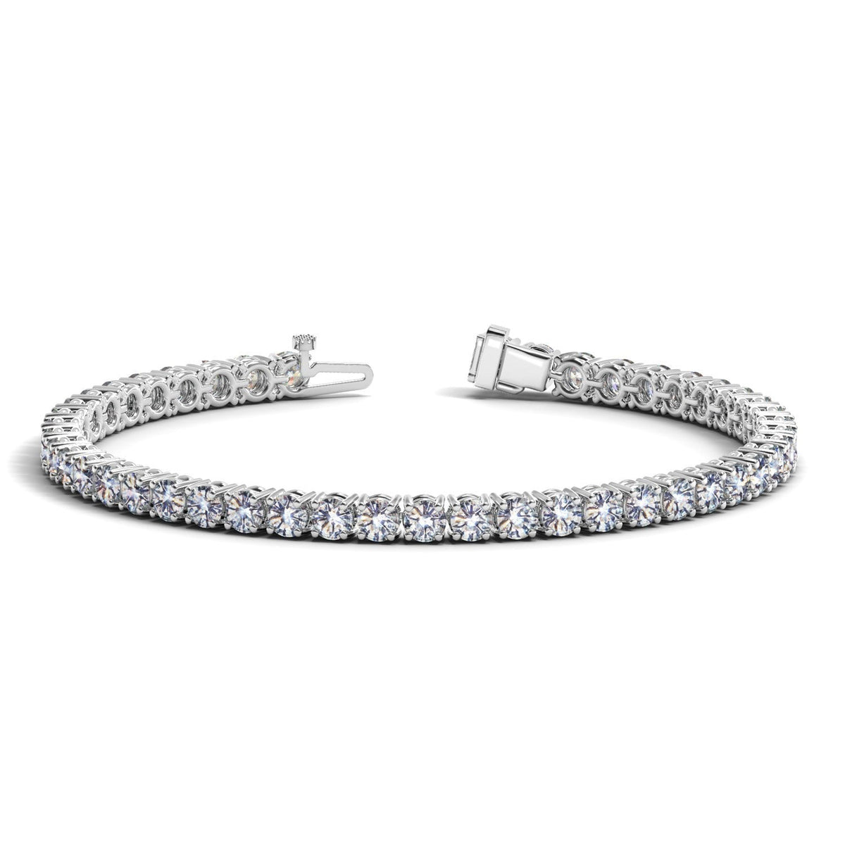 14K White Gold Lab Grown Diamond Tennis Bracelet