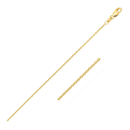 14K Yellow Gold Round Cable Link Chain