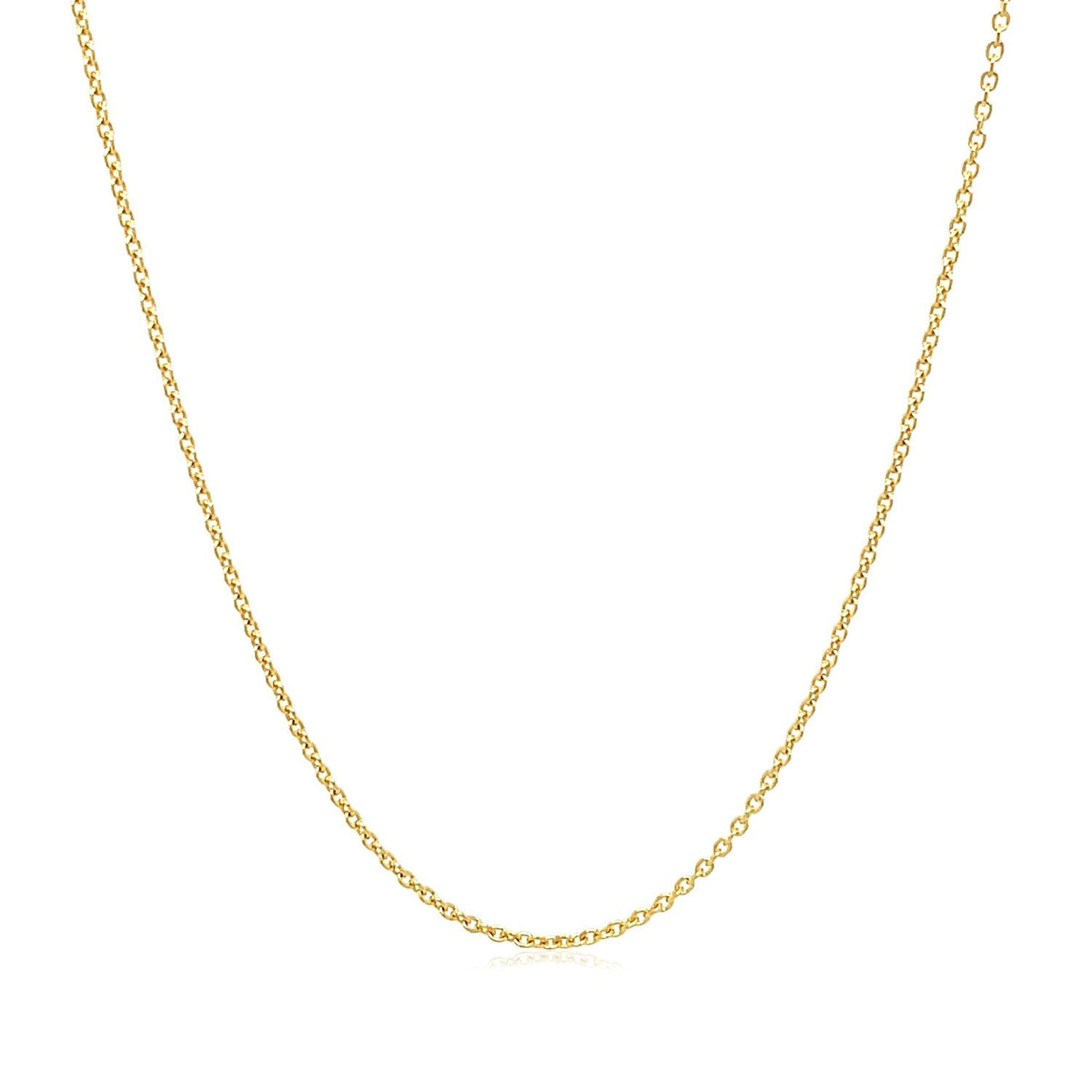 14K Yellow Gold Round Cable Link Chain