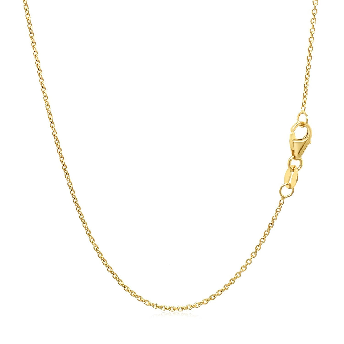 14K Yellow Gold Round Cable Link Chain