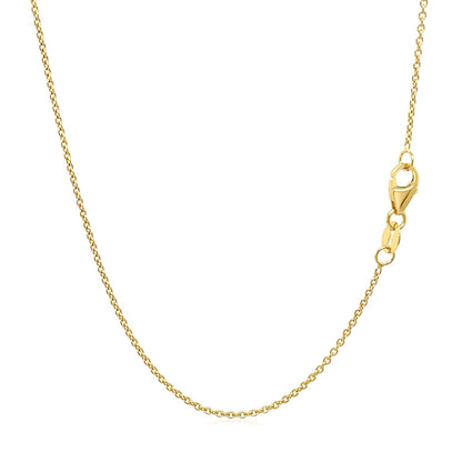 14K Yellow Gold Round Cable Link Chain