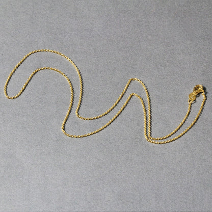 14K Yellow Gold Round Cable Link Chain