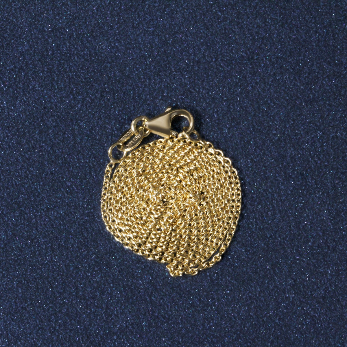 14K Yellow Gold Round Cable Link Chain