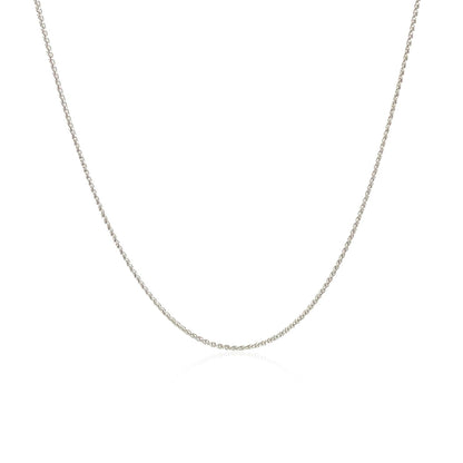 10K White Gold Wheat Chain Necklace