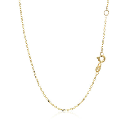 14K Yellow Gold Round Amethyst Necklace
