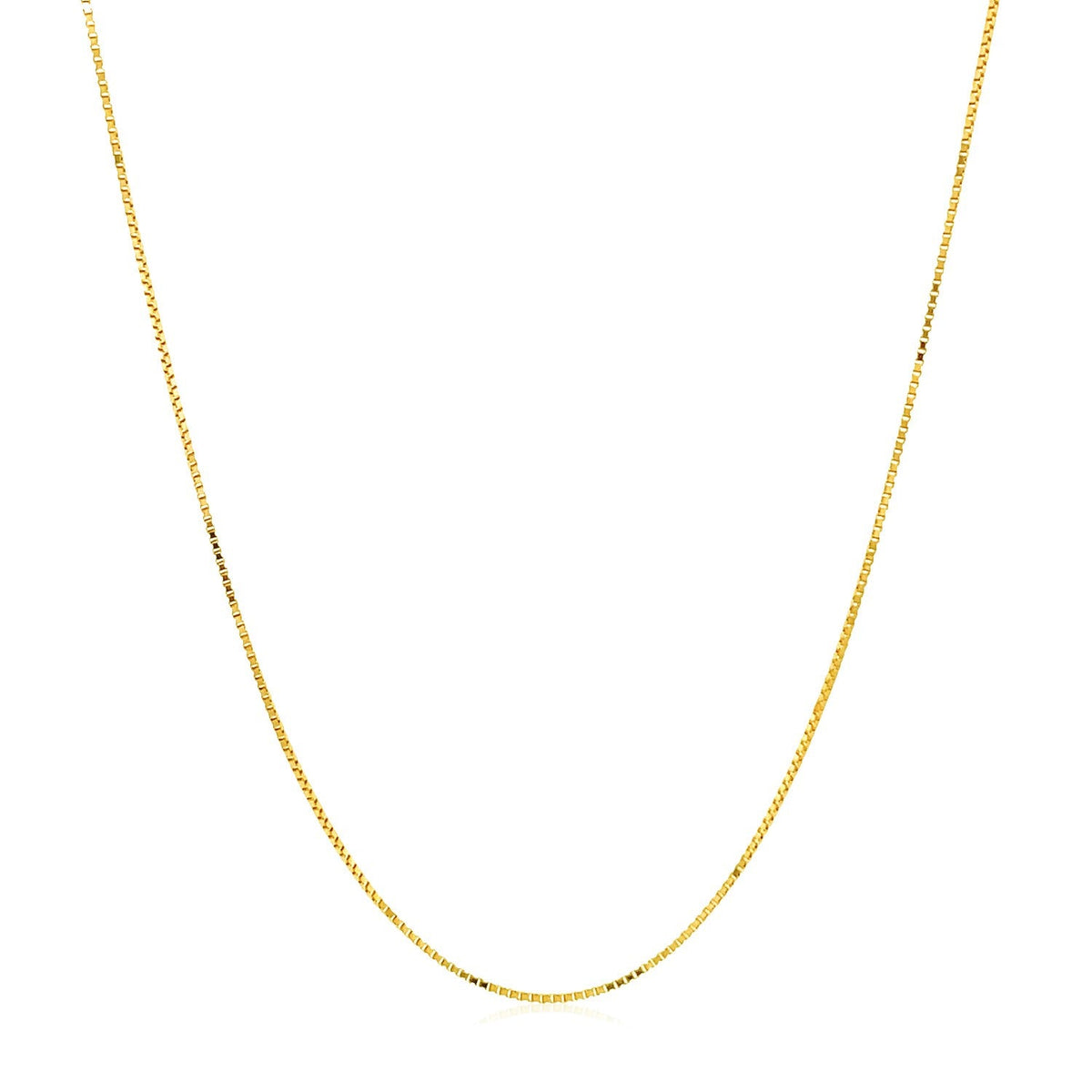 14K Yellow Gold Double Extendable Box Chain Necklace