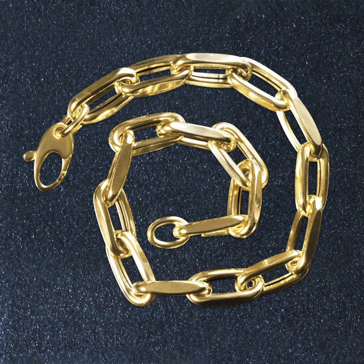 Yellow Gold French Cable Link Bracelet
