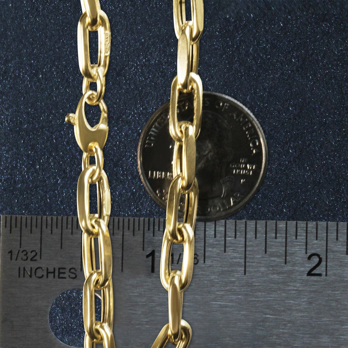 Yellow Gold French Cable Link Bracelet