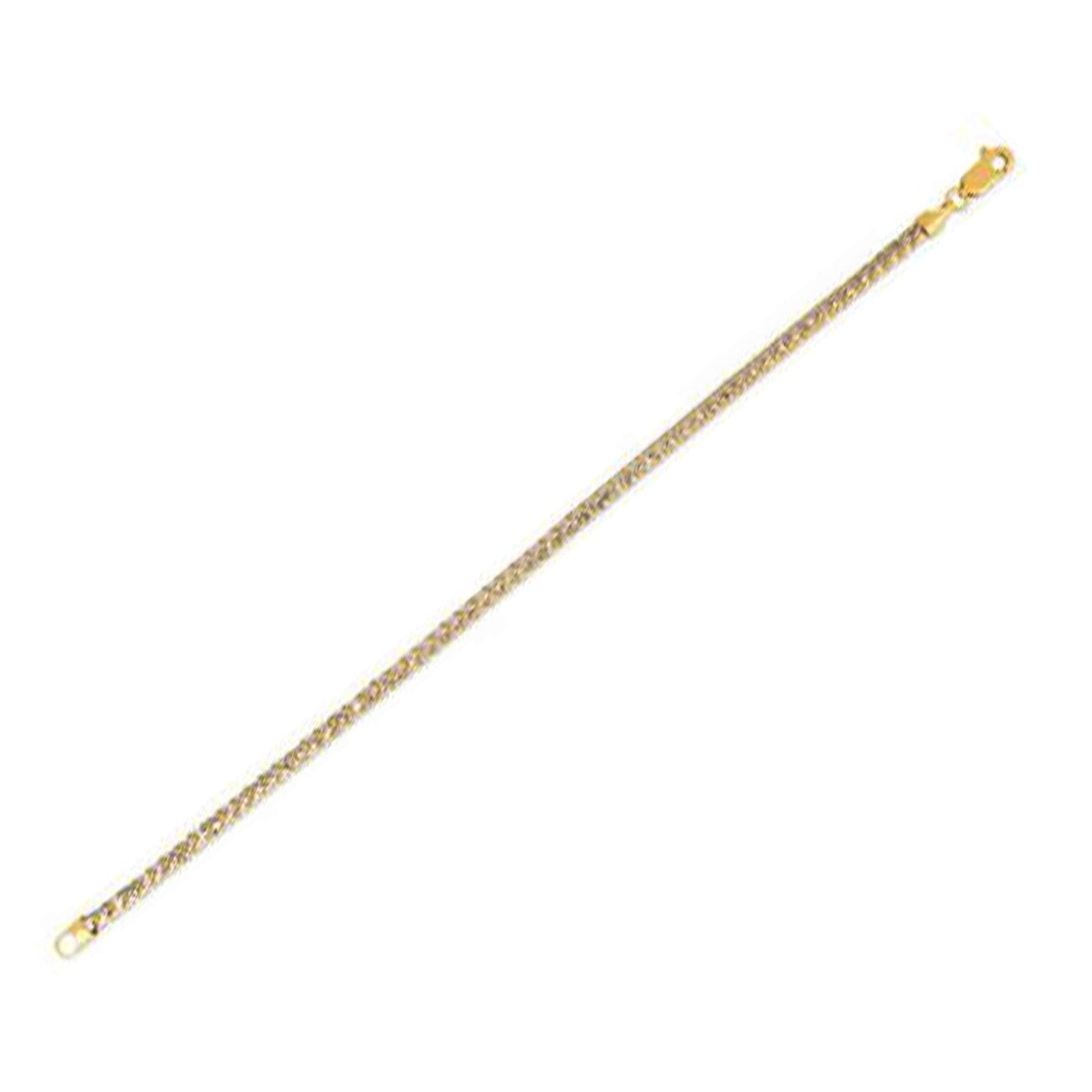 14K Yellow Gold Round Pave Franco Chain
