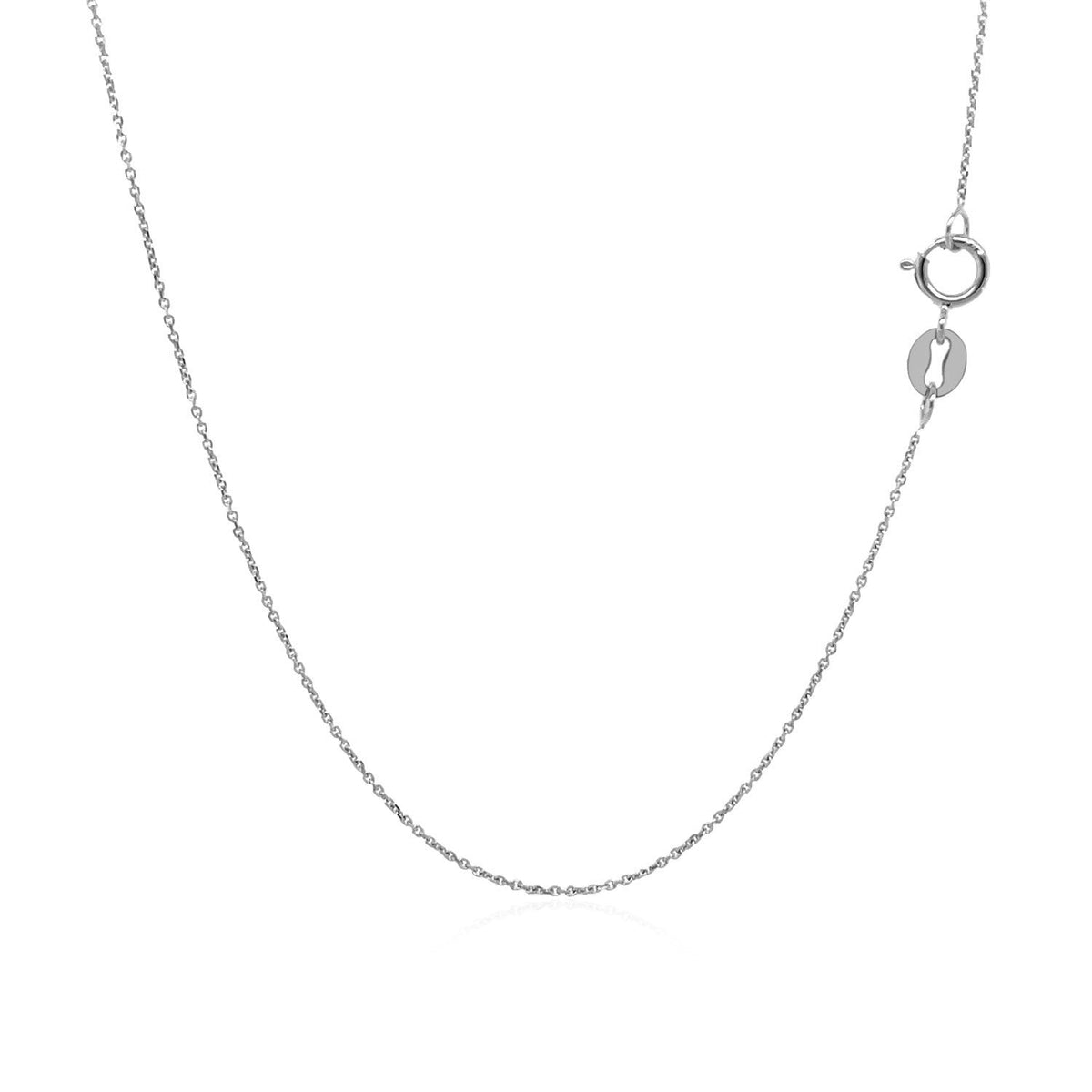 10K White Gold Cable Link Chain Necklace