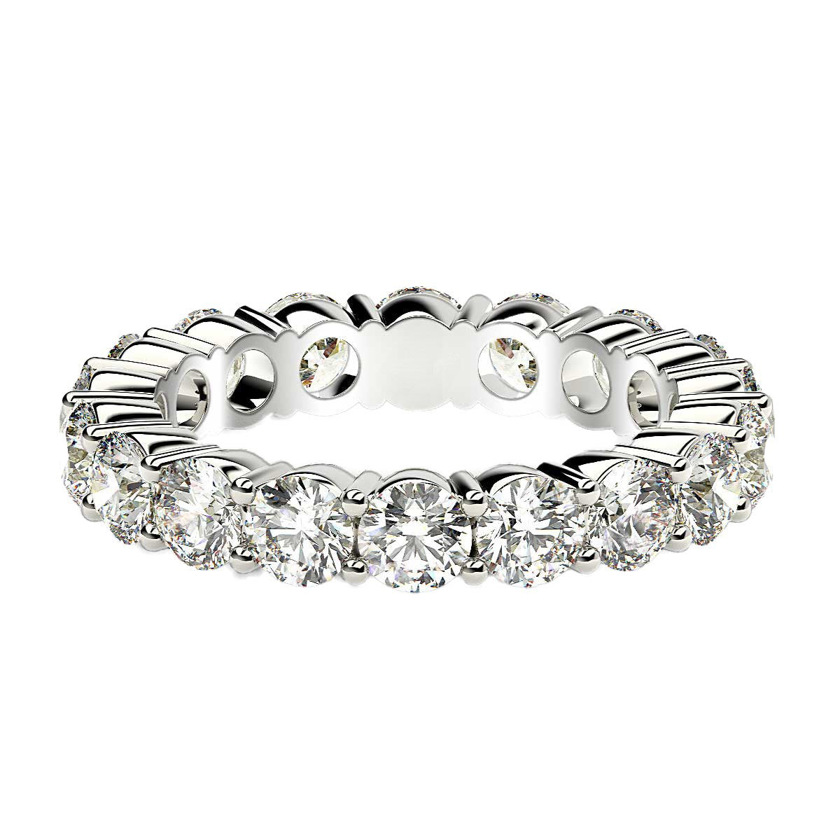 14K White Gold Lab Grown Diamond Eternity Ring (2 cttw FG/VS2)