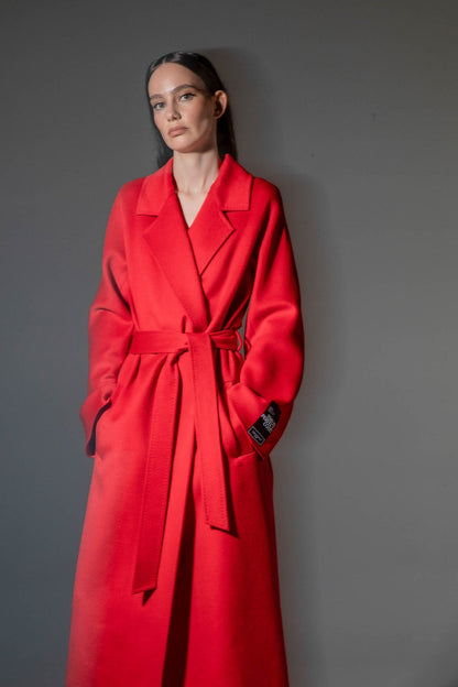 Chester Wool Cashmere Coat Sicily Red Coat