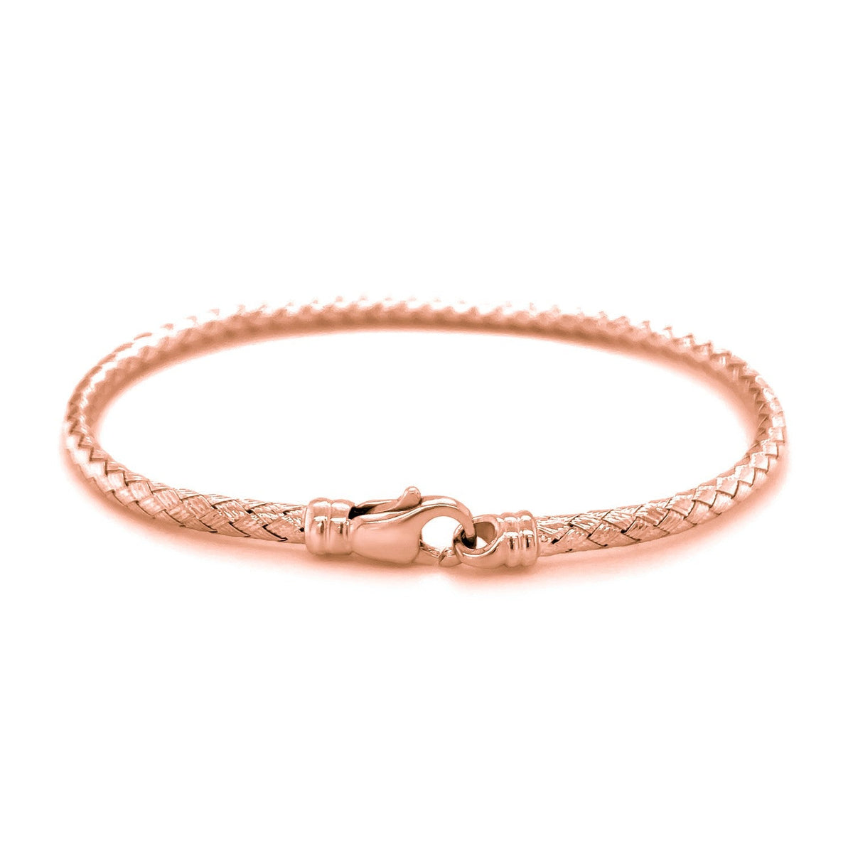 Rose Gold Fancy Weave Motif Bangle