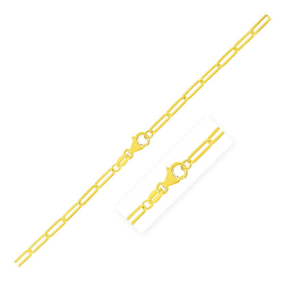 Yellow Gold Paperclip Bracelet