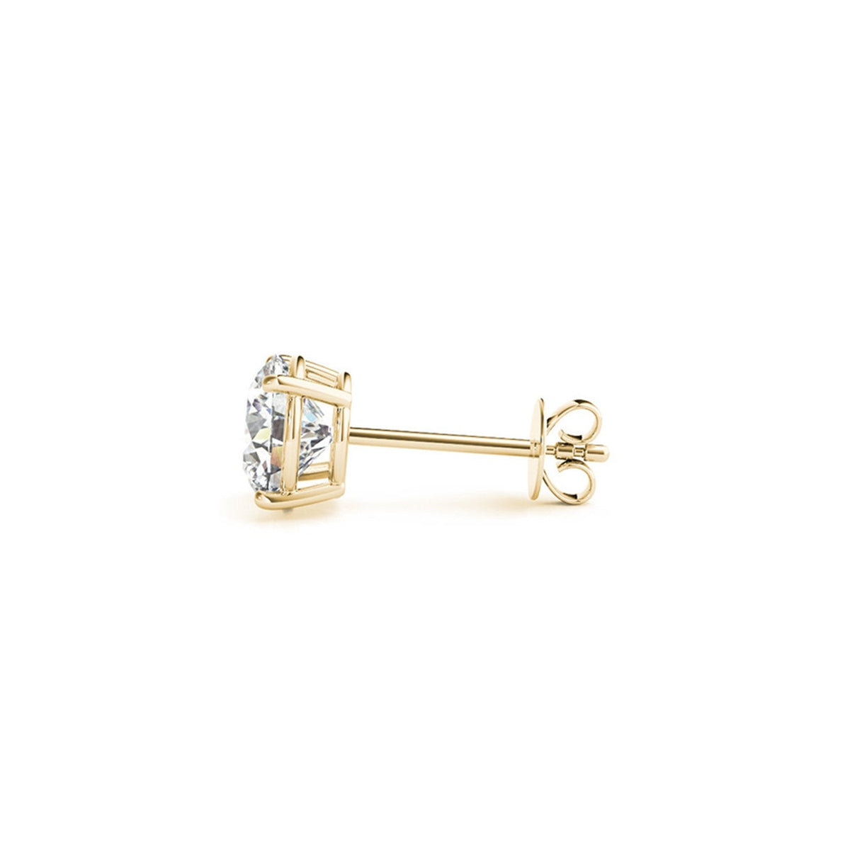 14K Yellow Gold 3 cttw Lab Grown Round Diamond Stud Earrings