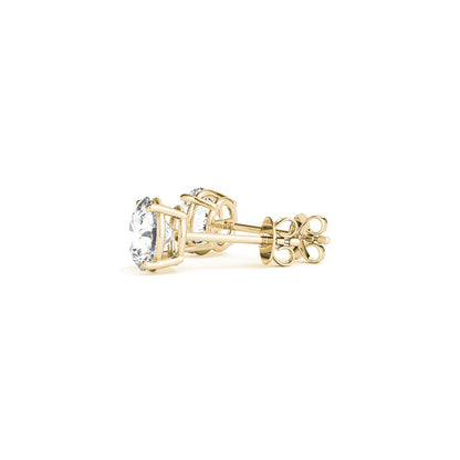 14K Yellow Gold 3 cttw Lab Grown Round Diamond Stud Earrings