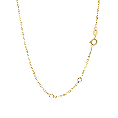 14K Yellow Gold Round Onyx Necklace