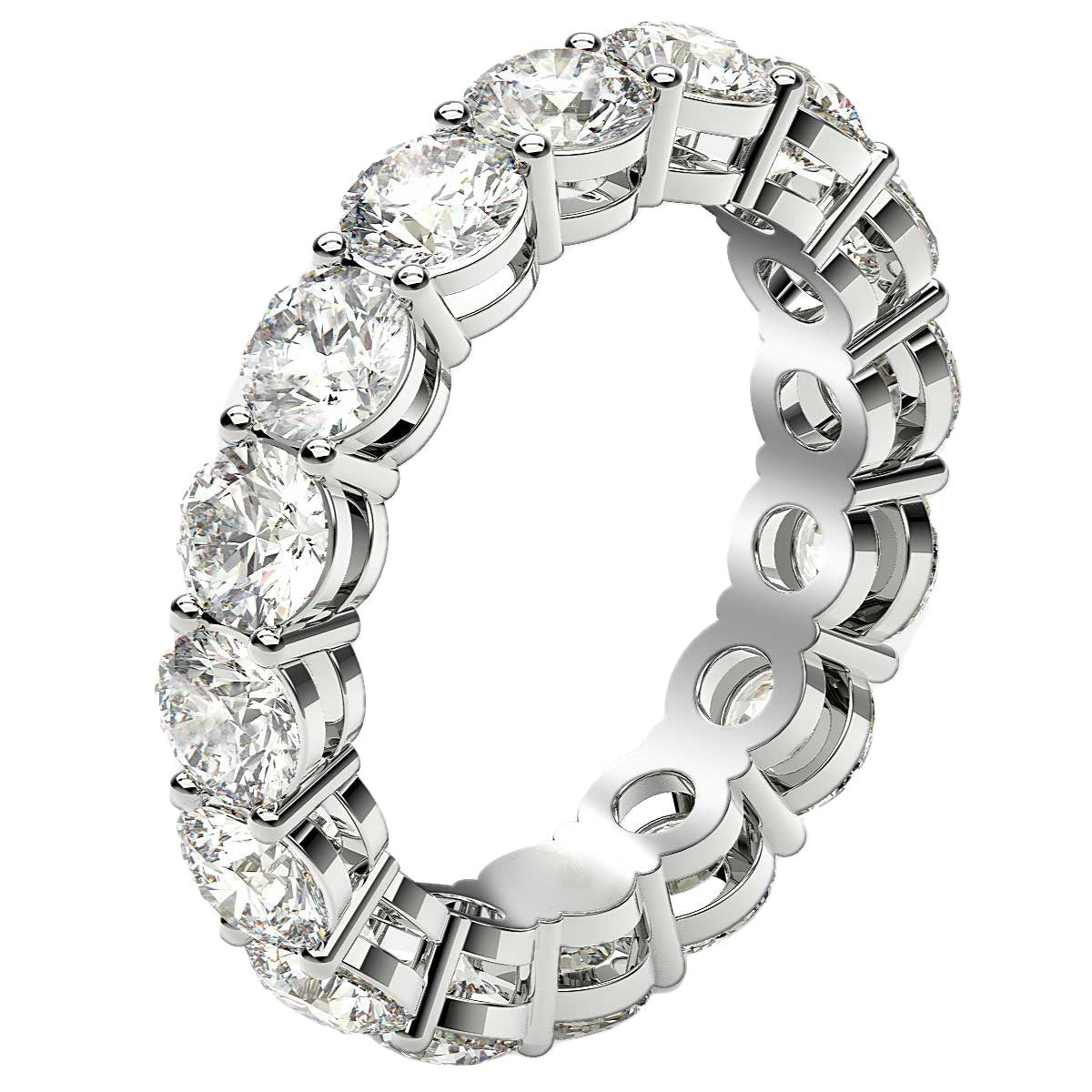 14K White Gold Lab Grown Diamond Eternity Ring (4 cttw FG/VS2)