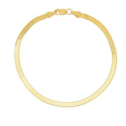 14K Yellow Gold Super Flex Herringbone Bracelet