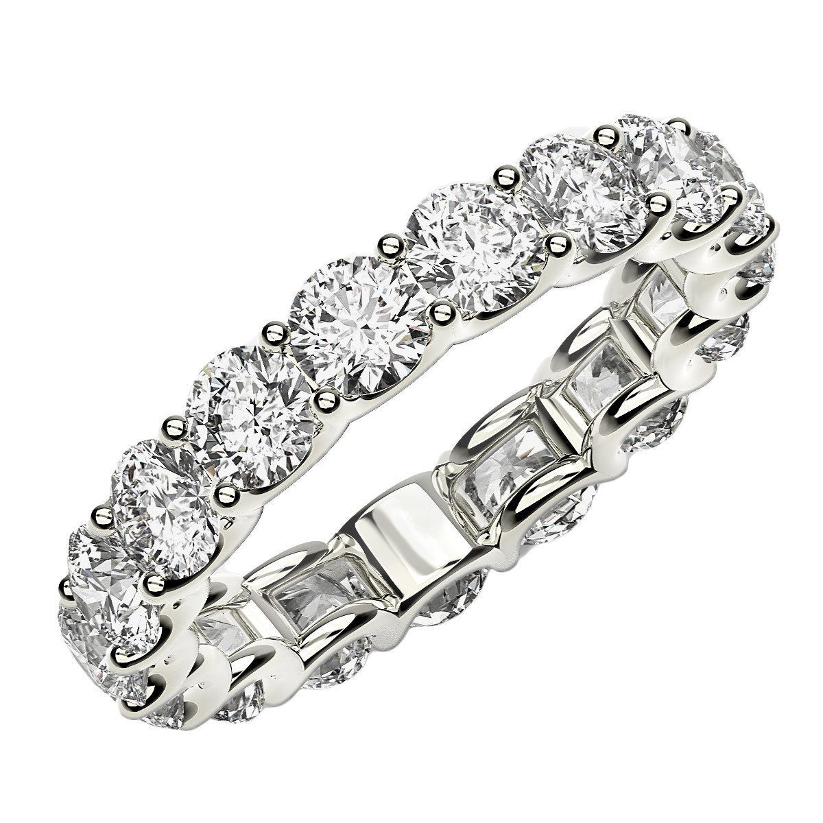 14K White Gold 3 cttw Lab Grown Diamond Eternity Ring